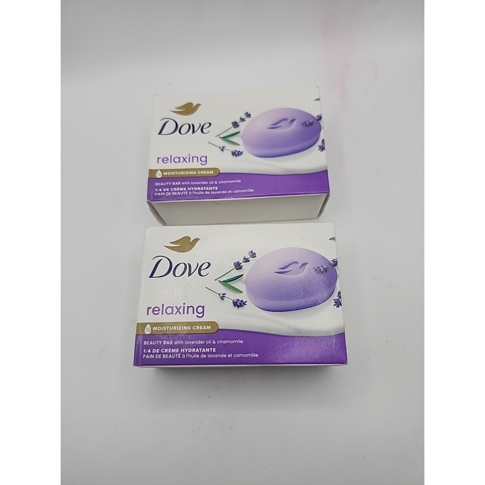 TWO Dove Bar Soap RELAXING  Bars  3.75oz Lavender Oil & Chamomile